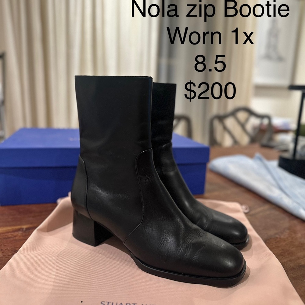 Stuart Weitzman Black Ankle Booties